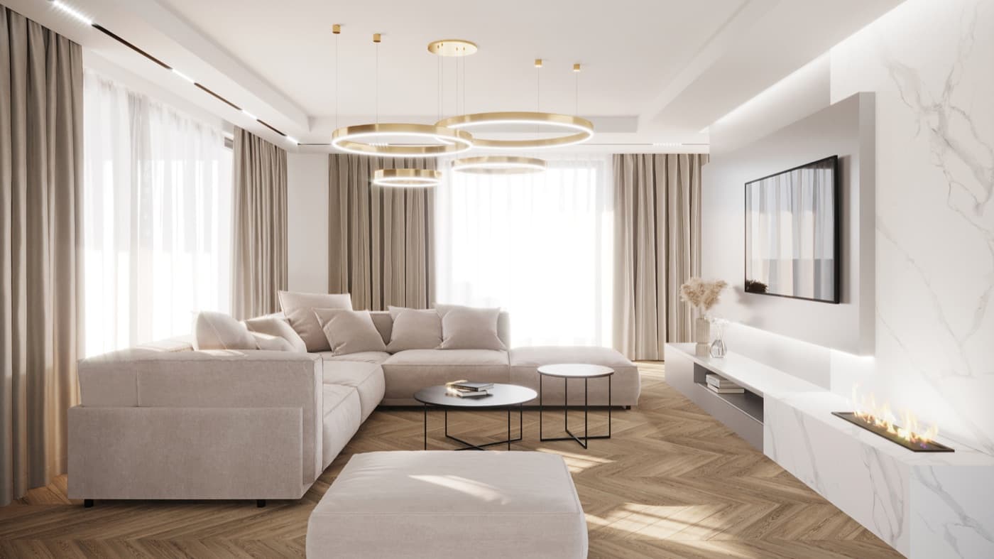 Nowoczesny salon z narożnikiem Laurent